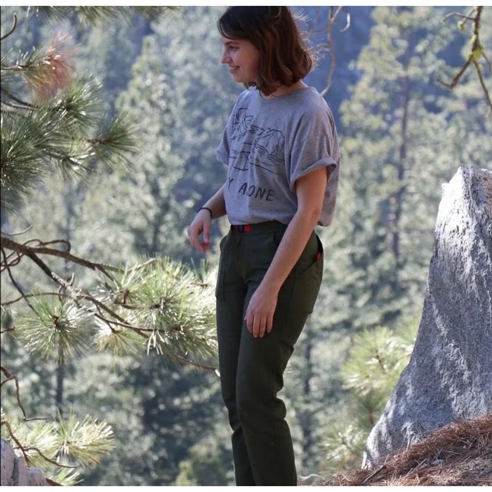 Topo Designs Pants Mountain Hiking Olive Green Women's Medium
